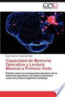 libro Capacidad De Memoria Operativa Y Lectura Musical A Primera Vist